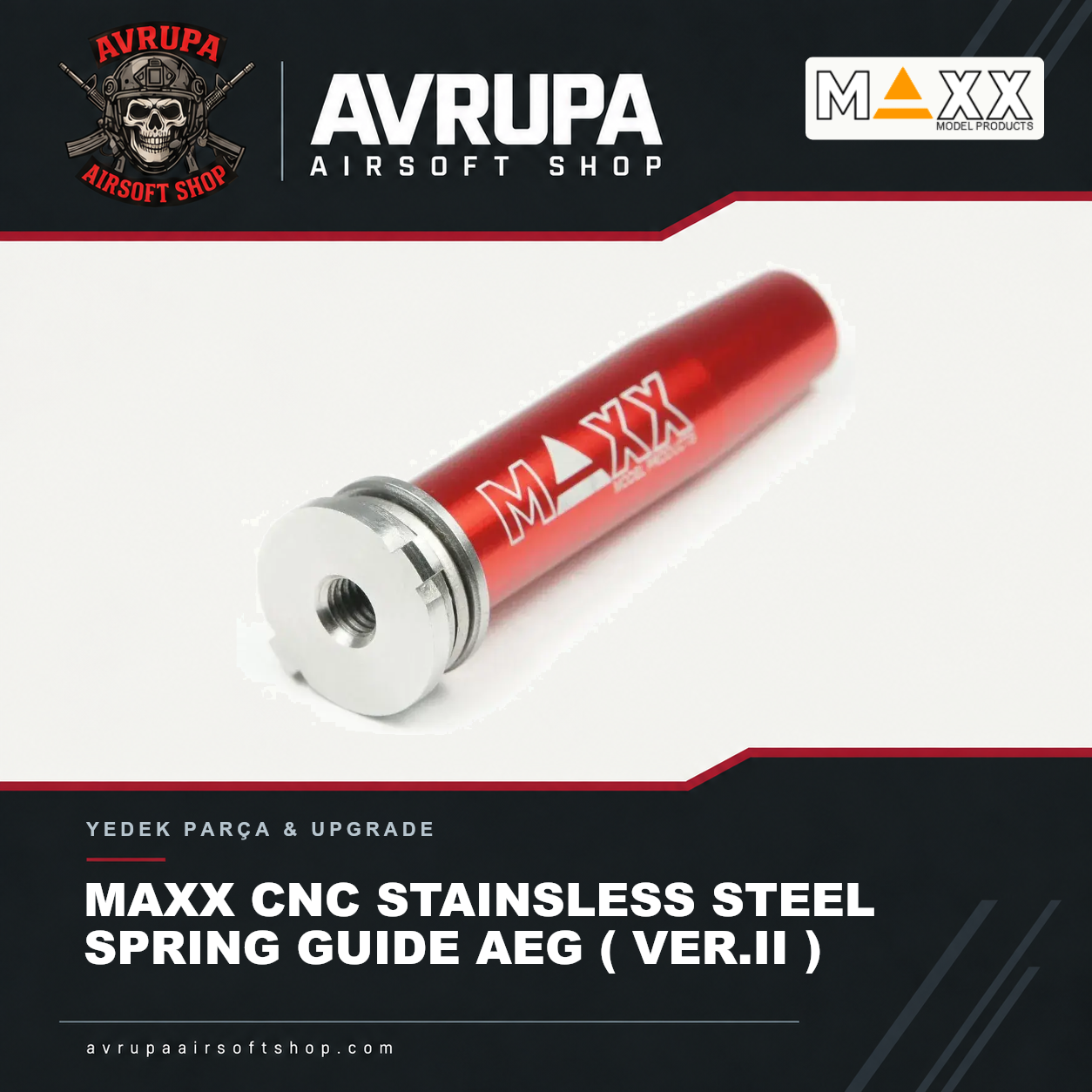 MAXX CNC STAINSLESS STEEL SPRING GUIDE AEG ( VER.II )