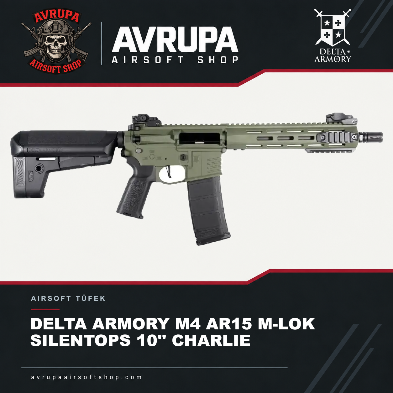 DELTA ARMORY M4 AR15 M-LOK SILENTOPS 10'' CHARLIE