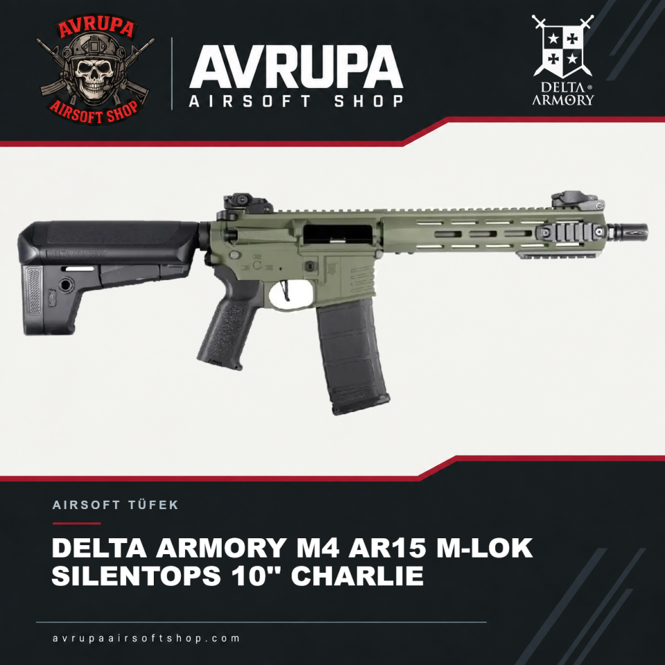 DELTA ARMORY M4 AR15 M-LOK SILENTOPS 10'' CHARLIE