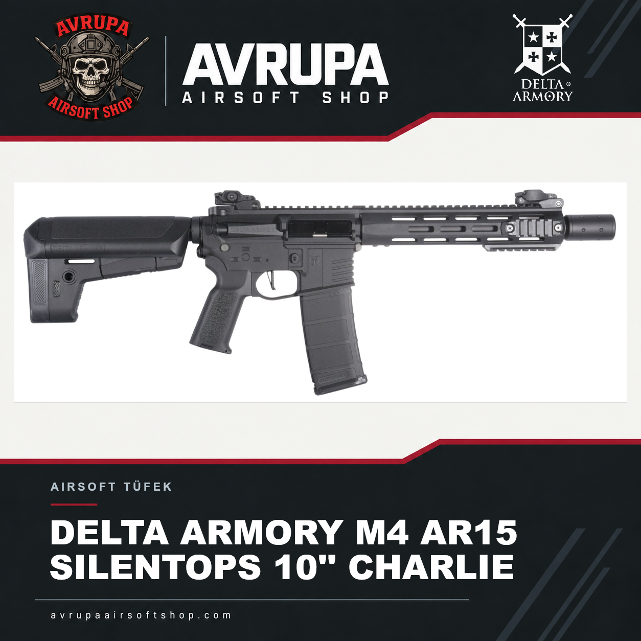 DELTA ARMORY M4 AR15 SILENTOPS 10'' CHARLIE