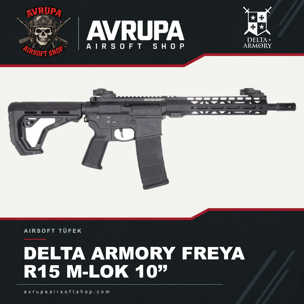 DELTA ARMORY FREYA R15 M-LOK 10’’