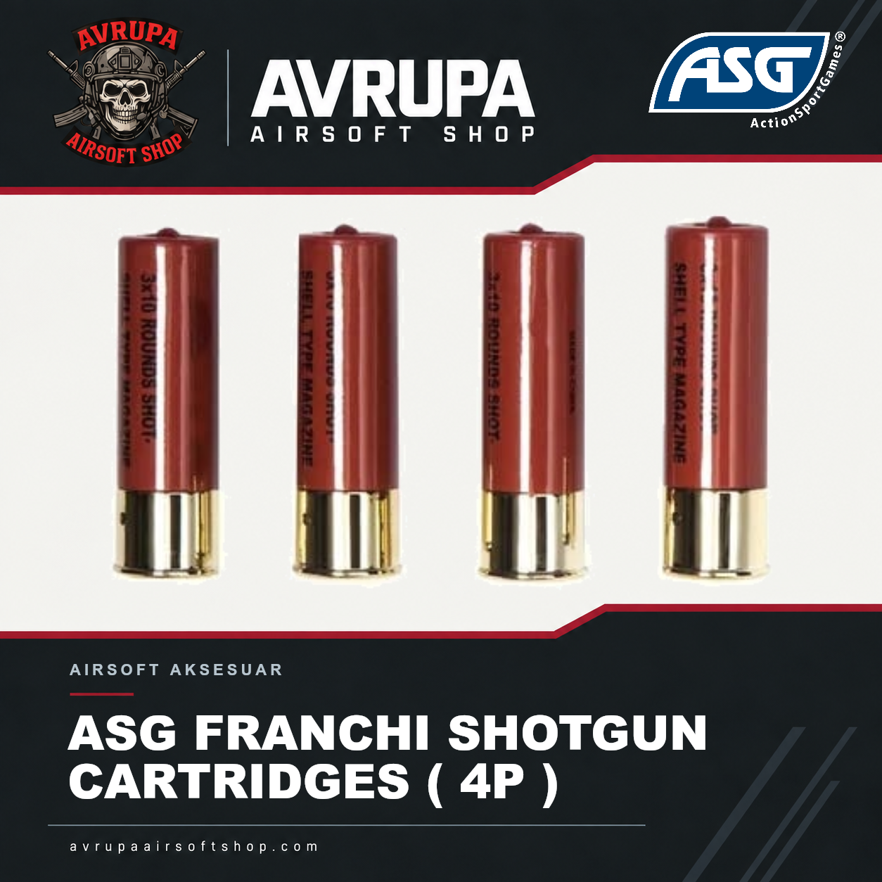 ASG FRANCHI SHOTGUN CARTRIDGES ( 4P )