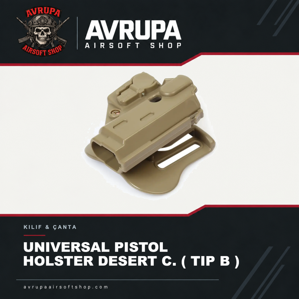 UNIVERSAL PISTOL HOLSTER DESERT C. ( TIP B )