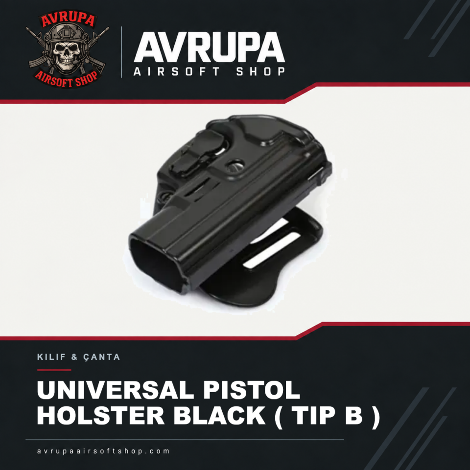 UNIVERSAL PISTOL HOLSTER BLACK ( TIP B )