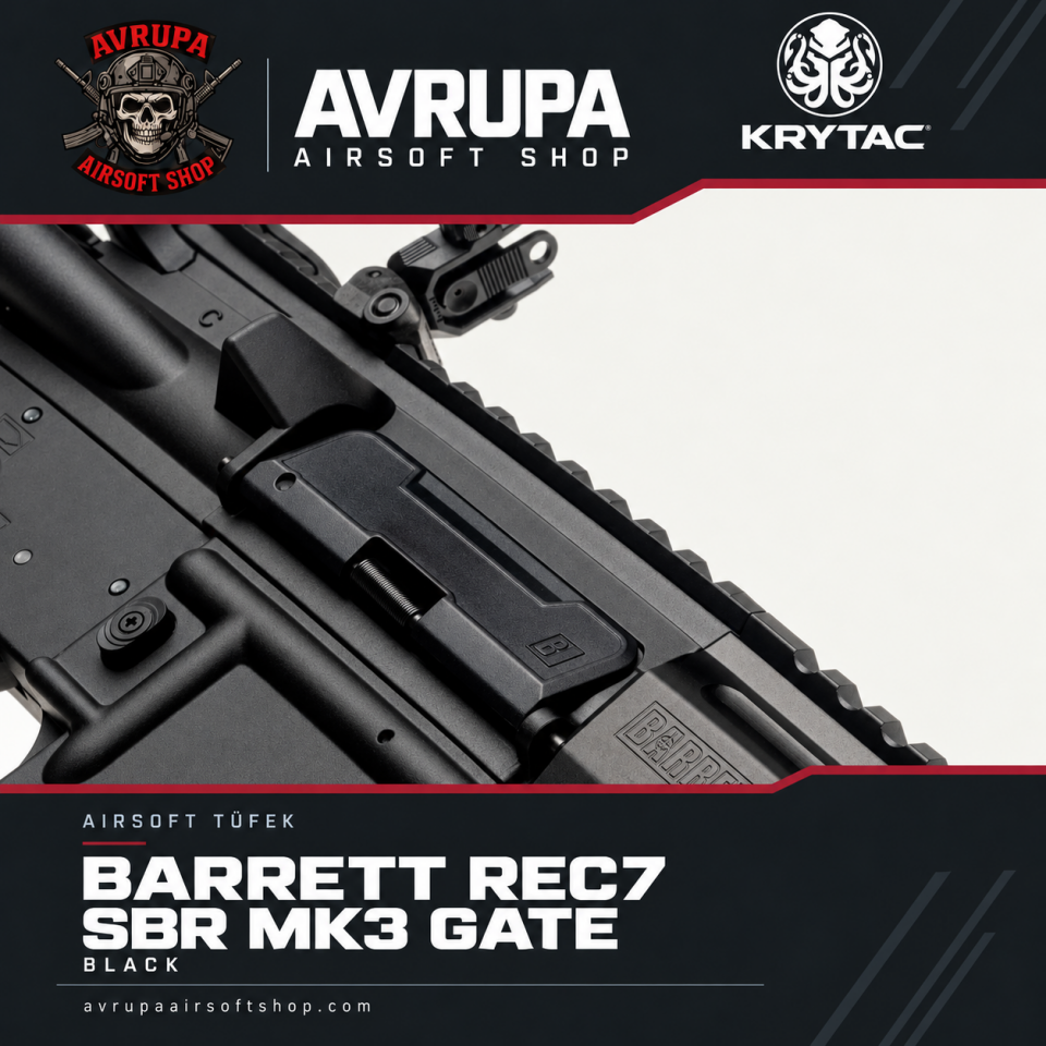 KRYTAC BARRETT REC7 SBR MK3 GATE BLACK