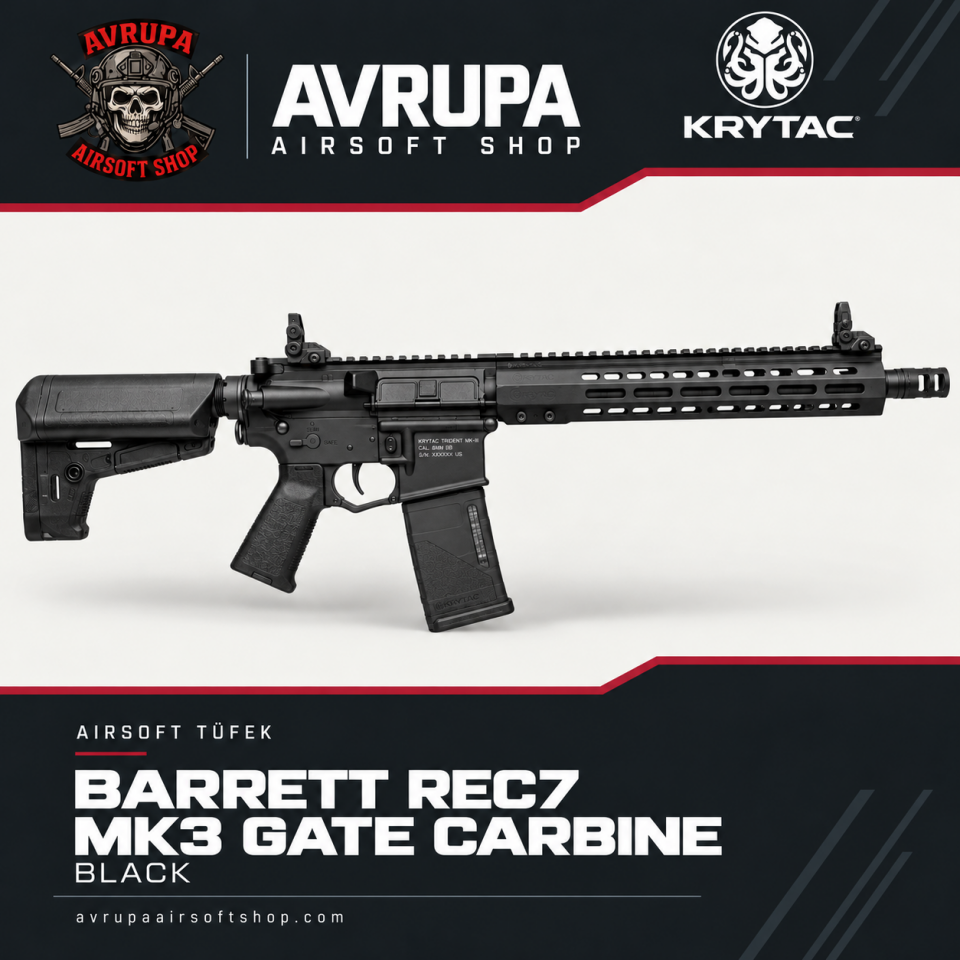 KRYTAC BARRETT REC7 MK3 GATE CARBINE BLACK