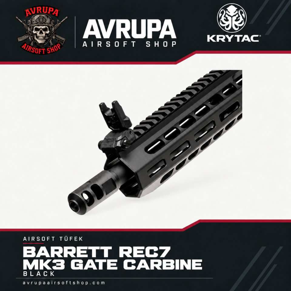 KRYTAC BARRETT REC7 MK3 GATE CARBINE BLACK