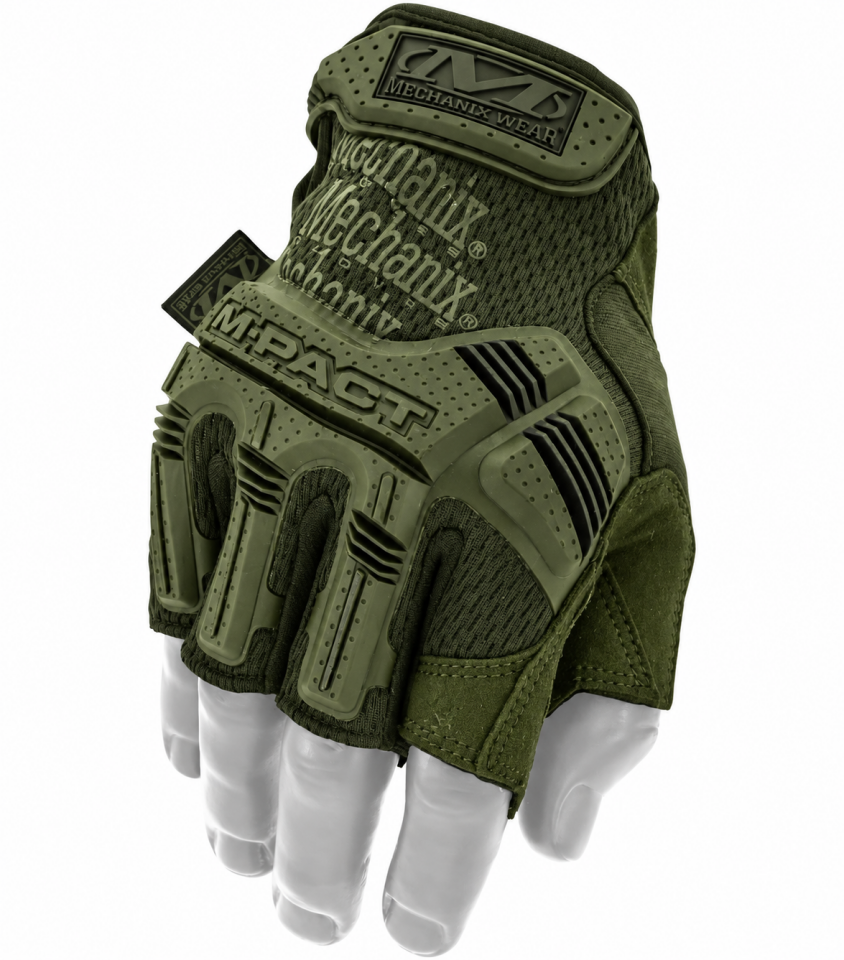 MECHANIX GLOVE HALF-FINGER GREEN