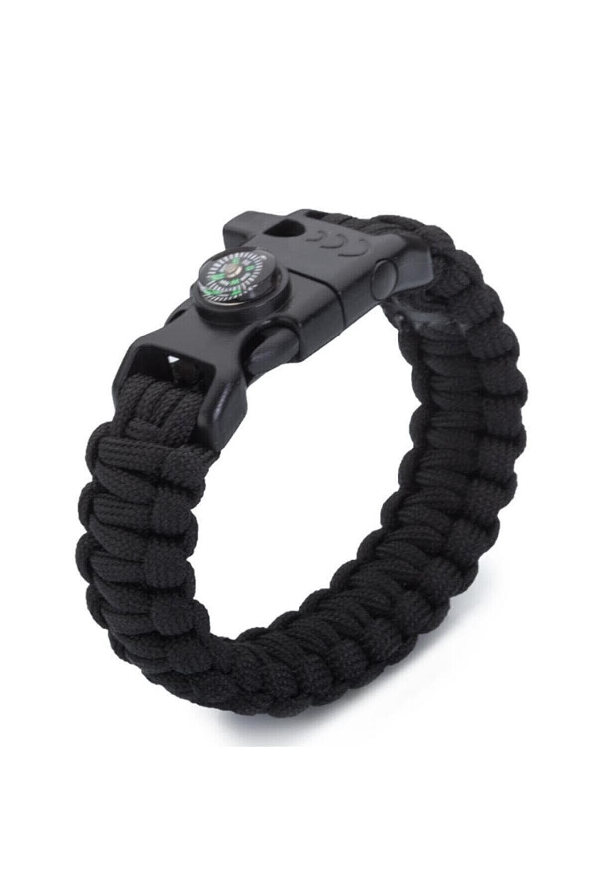 PARACORD SURVIVAL BRACELET BLACK