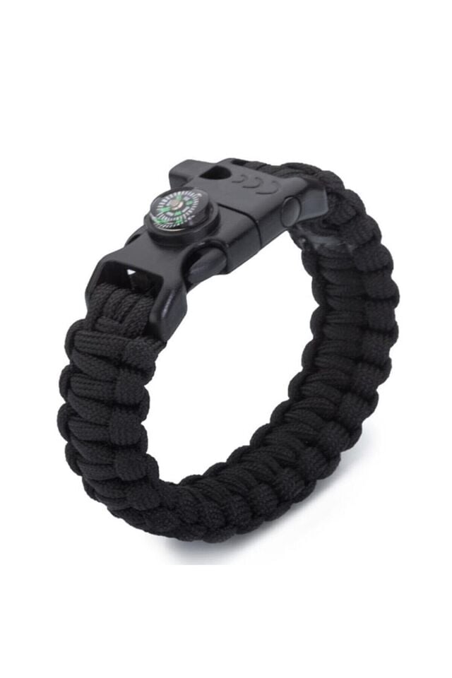 PARACORD SURVIVAL BRACELET BLACK