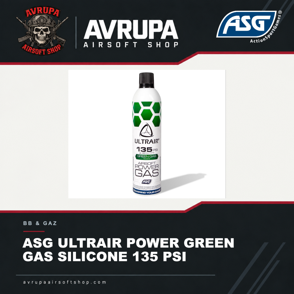 ASG ULTRAIR POWER GREEN GAS SILICONE 135 PSI
