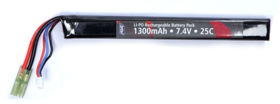 ASG 7,4V 2S 1300 mAh 25C STICK BATTERY