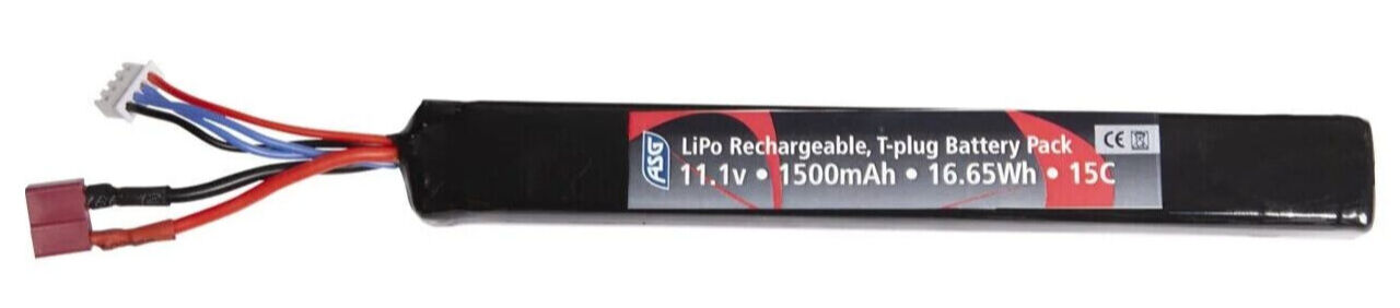ASG 11.1V 1500mAh SINGLE STICK