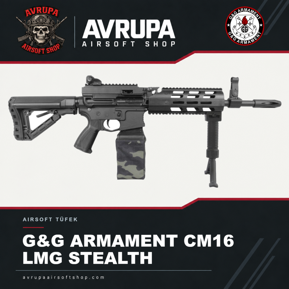 G&G ARMAMENT CM16 LMG STEALTH